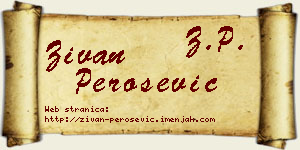 Živan Perošević vizit kartica